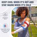 SportsTrail Cooling Arm Sleeves for Men & Women  Breathable, UV Sun Protection, Sports Arm Sleeves for Women, Men & Youth (One Size, 1 Pair: White)