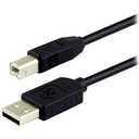 GE USB 2.0 Printer Cable, A Male To B Male Cord, for Printers, Scanners, Compatible with Windows, Mac, Brother, Hp, Canon, Lexmark, Epson, Xerox, 6 Foot Cord, Black, 33760
