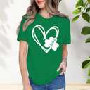 St Patricks Day Shirt for Women Shamrock St Paddys Day T-Shirt Lucky Clover Tee Top (Small, Green7)