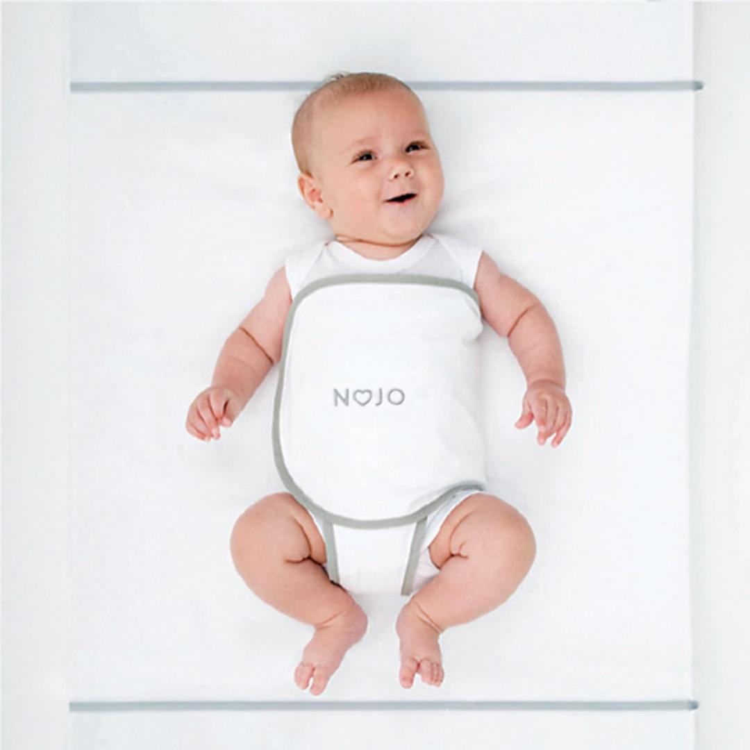NoJo Safe Sleep Swaddle Blanket for Crib Safety for Newborns and Infants Safe, Anti-Rollover Blanket, White