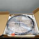 YMYNY Round End Table, Tempered Glass Sofa Side Table, Coffee Table for Office Bedroom Living Room, Metal Frame, Modern Decor, 19.7D*18.5D*25.6''H, Black UHGD020B