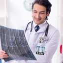 Xray Radiology Badge Reel and Buddy, Skeleton Skull Retractable ID Holder and Badge Buddy w/X-Ray Parameter Conversion Charts, Work Accessories Gifts for Radiology Tech Student