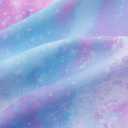 LIZENS Girls' Swimwear Two Piece Tie dye Pattern Beach Bathing Suit for Girls Toddler Cute Kids SwimsuitBL091,9-10T Purple