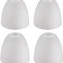 Giluta 4 Pack Bell Shaped Glass Shade Frosted Light Fixture Shades Replacement for Ceiling Fan Light Wall Light,Lipless with 1-5/8-inch Fitter Opening