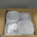 16oz Square Glass Food Storage Containers With Lids, 2 Cup Square Glass Food Containers With Lids, BPA free Small Meal Prep Bowls for leftovers, Dishwasher, Freezer Safe (8Pack)