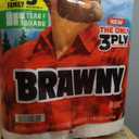 Brawny Tear-A-Square 3-Ply Paper Towels, 12 XL Family Rolls = 30 Regular Rolls, Strong, Absorbent, and Durable with 3 Sheet Sizes (Quarter, Half, Full)