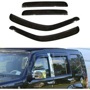 Rain Guards Compatible with 2008-2013 Jeep Liberty KK Side Window Visor Wind Deflector Vent Visors Car Accessories Tape-On 4pcs