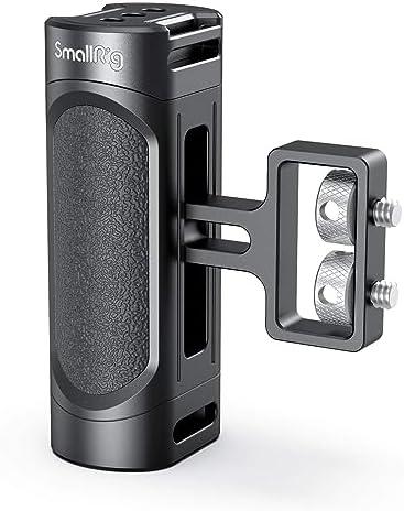 SMALLRIG Mini Side Handle Handgrip with Dual 1/4"-20 Screw Mount for Mirrorless Digital Camera DSLR Camera Small Camera Cage Built-in Wrench, Up and Down Adjustable - 2916