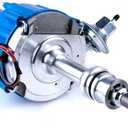 MAS Ignition Distributor w/Cap & Rotor Compatible with Ford 351C 351M 400 460 HEI 65,000 Volt Coil KA-1046013 PE332U JM6506BL 351CBLHEI0 (BLUE)