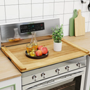 Noodle Board - Stove Top Cover for Electric, Gas, Wooden Stove - Decorative Rustic Kitchen Serving Tray, 30'' * 22'', Bright Wood