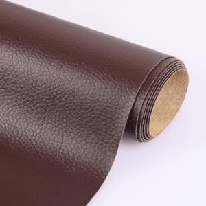 Faux Leather Vinyl Upholstery Fabric by The Yard 55" W Soft Synthetic Leather Material Sheets for Furniture Marine DIY Crafts Sewings, 1 Yard 36" Chocolate Brown