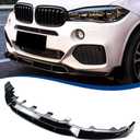 F15 Front Lip Compatible with (2014-2018) BMW X5 F15 M-Sport Model ABS Gloss Black Air Splitter Bumper Spoiler