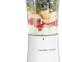Hamilton Beach Portable Blender for Shakes and Smoothies with 14 Oz BPA Free Travel Cup and Lid, Durable Stainless Steel Blades for Powerful Blending Performance, White ( 51101V)