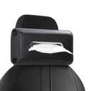 KZBHHP Upgraded Car Tissue Holder Premium PU Leather Tissue Box Cover Keep Tidy Backseat Rectangular Napkin Holder for Car Fits for 100-160 Regular Size Tissues Multi-Position Organizer in Cars Black