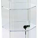 Display Case 24”H Rotating | Jewelry Display Case | Locking Cabinet | Display Cabinet | Display Stand | Acrylic Display Case | Matchbox Car Display | Clear Case | Action Figure Case | Locking Case for
