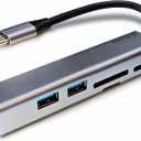 USB-C Ethernet Adapter with 100W Charging Port & Multiport Hub - Gigabit Ethernet Adapter, 5GB USB 3.0, SD/FT for Laptops, MacBooks, Chromebooks & More