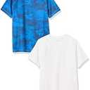 Amazon Essentials Boys and Toddlers' UPF 50+ Short-Sleeve Swim Shirt, XL (12)