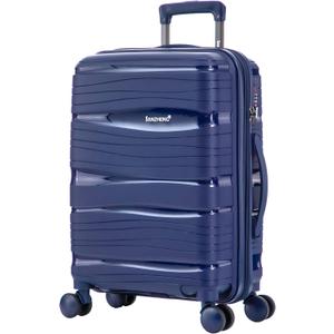 SSANZHENG Carry-On Suitcase  20 Inch Lightweight Hard Shell Travel Luggage for Women and Men, Spinner Wheels & TSA Lock (Blue, 20 inch carry-on)
