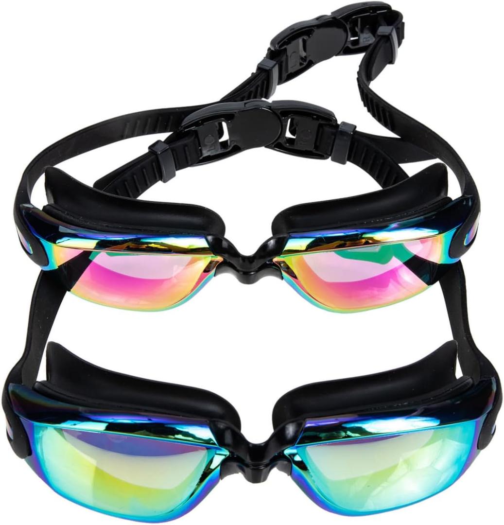 ibasenice 2Pcs Wear Resistant Professional Swimming Goggles for Adults Fog Swim Glasses with Chic Design Lightweight and Comfortable for Water