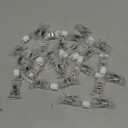 Colarr 31 Pcs Double Sided Sign Clips - Rotatable Mini Clip Clear Plastic Sign Holder Stand for Label Clothing Business Cards Retail
