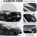 3ft x 5ft Car Vinyl Wrap, 6D Carbon Fiber Black Car Wrap Roll
Paint Protection, Reversible & Removable, For Cars Body Protection, Scratch Resistance with Air Release Technology