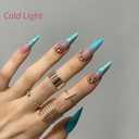 2 x Redykat 24PCS Stiletto Matte Press On Nails, Salon Quality Nail Art, Extra Long Acrylic False Nails, Fake Nails, Home Quick Manicure (bluegreen ombre)