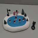 Christmas Village Teacup Ride, Lighted Animated Musical Spinning Teacups Winter Snow Village Indoor Decorations for Adults and Kids Gift