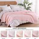 Premium 100% Cotton Blanket – All-Season Soft Breathable Bed Blanket for Twin Size – Lightweight Stylish Textured Throw for Bed– Giftable Cozy Bedding, Twin(60" x 80") Pink