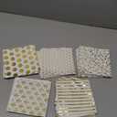 BLUE PANDA 100 Pack White and Gold Paper Disposable Cocktail Napkins for Wedding Reception, Birthday, 5x5 In - Gold Napkins