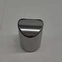 LOVEINUSA Mini Trash Can with Lid, 1.5L Small Garbage Bin Brushed Stainless Steel Desk Trash Can for Bathroom, Office, Kitchen, Coffee Table, and Countertop Use