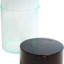 Coffeevac 1LB Patented Airtight Container with Degassing Valve | Multi-use Vacuum Container Works as Smell Proof Containers for Ground Coffee and Coffee Bean Containers. Black Cap and Clear Body