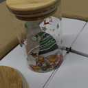 wangsdjy Christmas Glass Jars with Bamboo Lids - Glass Pantry Storage Containers with Lids for Winter Xmas, Christmas Kitchen Decor, Cookie jar & Candy Jars-set of 12 (6 Large & 6 Small)