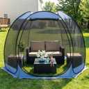 Alvantor Pop Up Screen House Tent, Instant Outdoor Gazebo with Mosquito Netting & UPF 50+ Sun Protection, Portable Canopy Shelter for Patio, Backyard, Camping (2-10 Person)