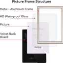 5x7 Picture Frame Champagne Brushed Modern Simple Thin Aluminum Metal Photo Frame with HD Real Glass, Display for Tabletop and Wall Collage. (2 Pack)
