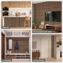 TONOR Wood Wall Panels for Interior Wall Decor-4 Pack 23.6" x 11.8"