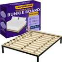 Greaton, 1-Inch Extra Heavy Duty Horizontal Wooden Bunkie Board/Bed Slats, 80.5" x 72", Beige Mega Slat (California King)