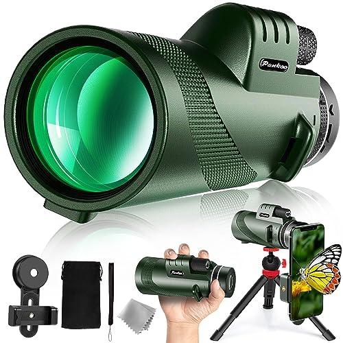 40X60 Monocular Telescope, High Power Monocular for Adults with Phone Adapter& Tripod& Hand Strap, Low Night Vision Monocular, Equipped with BAK4 Prism for Bird Watching and Traveling Concert
