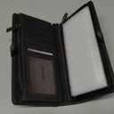 Simicoo Pixel 8 Pro Wallet case, Pixel 8 Pro Flip Leather case Card Slots Holder Zipper Purse Detachable Magnetic Cover Hand Strap Cash Pocket Pouch Wallet for Woman Man (Black)