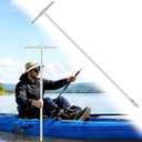 AugFir Shallow Water Anchor Pole, 94.5" Length Stainless Boat Anchor Pole, Quick-Lock Portable Boat Anchor, Comes with Storage Bag & Protective Cover