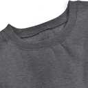 Women's Long Sleeve Round Neck Cropped Sweatshirts Cute Loose Fit Pullover Tops (Gray, S)