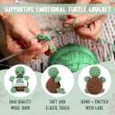 5 x ZEPHYRION Mini Cute Turtle Positive Crochet Animals, Motivational Gifts for Women Men, Inspirational Gifts for Teens, Handmade Encouragement Small Funny Animals Stuff Things Turtle Decor