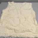 Womens Lace Tank Top Blouse Sleeveless Summer Casual Crew Neck Slim Fit Hollow Out Shirt M