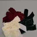 12Pcs Velvet Bows for Christmas Tree, Red Green Beige Bows Christmas Decorations with Twist Tie, Bulk Vintage Velvet Ornaments for Wreath Garland Gift Wrapping Wedding Champagne Parties 6x6in