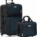 Travel Select Amsterdam Softside Expandable Luggage with Rolling Wheels, Navy, 2-Piece Set (15/21)