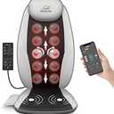 Snailax Shiatsu Massage Cushion with Heat Massage Chair Pad Kneading Back Massager for Home Office Seat use (White)