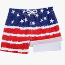 BRISIRA Boys Swim Trunks Bathing Suit Compression Boxer Brief Liner Swim Shorts Swimsuit Anti-Chafe Toddler Kids Youth Teen Size S