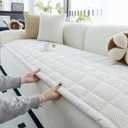 Sofa Cover Fuzzy,Couch Cover for Pet,Couch Covers for Dogs Washable,Waterproof Washable Sofa Cover,Non Slip Couch Cover (White, 70x150cm/27.56x59.06in)