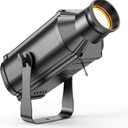 LEKO Profile Stage Spotlights, 100W Cool & Warm White COB Lights,3200K-5600K, Zoom Control & DMX512 Par Ellipsidal Lights, 6CH Manual Focus LED Spotlights for Show Stage Event, 1 Pack