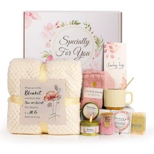 Get Well Gifts for Women Feel Better Gifts Baskets for Woman After Surgery Cancer Care Package,Thinking of You Sympathy/Birthday Gift Baskets Hug in a Box Gifts for Women,Mom,Her,Wife