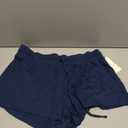  Women's Lounge Shorts with Pockets Summer Soft Drawstring Athletic Casual Sweat Shorts, Navy Blue Large